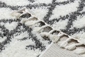 Makro Abra Kusový koberec Shaggy UNION 3481 krémový šedý Rozměr: 120x170 cm
