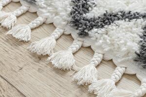 Makro Abra Kusový koberec Shaggy UNION 3481 krémový šedý Rozměr: 80x150 cm