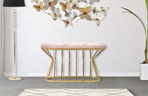 Pokojová lavice NICOLETTE 91 CM růžová Nábytek | Doplňkový nábytek | Pokojové lavice