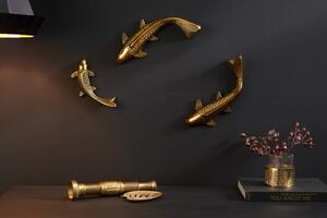 3SET nástěnná dekorace KOI antik zlatá Doplňky | Nástěnné dekorace