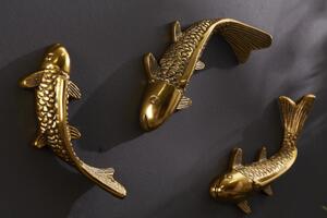 3SET nástěnná dekorace KOI antik zlatá Doplňky | Nástěnné dekorace