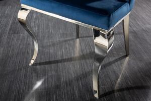 Zámecká židle MODERN BAROCCO S RUKOJETÍ královsky modrá samet Nábytek | Jídelní prostory | Jídelní židle | Všechny jídelní židle