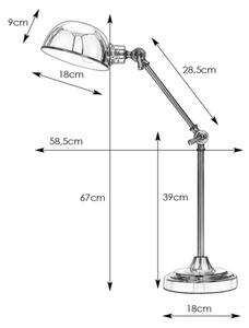 Markslöjd 108583 - Stolní lampa PORTLAND 1xE27/40W/230V lesklý chrom