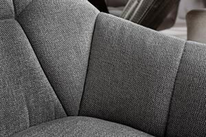 Jídelní židle PAPILLON tmavě šedá strukturovaná látka otočná Nábytek | Jídelní prostory | Jídelní židle | Všechny jídelní židle