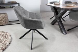 Jídelní židle PAPILLON tmavě šedá strukturovaná látka otočná Nábytek | Jídelní prostory | Jídelní židle | Všechny jídelní židle
