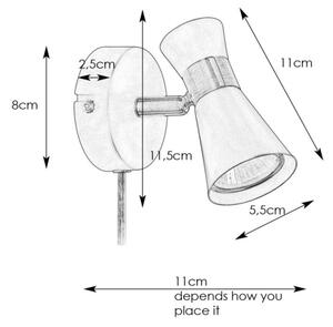 Markslöjd 108627- Nástěnné bodové svítidlo FOLIE 1xGU10/7W/230V bílá/matný chrom