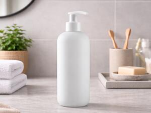 Bílá lahvička s pumpičkou s bílým uzávěrem Rozměr: 250 ml