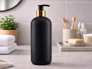 Černá lahvička s pumpičkou se zlatým uzávěrem Rozměr: 250 ml