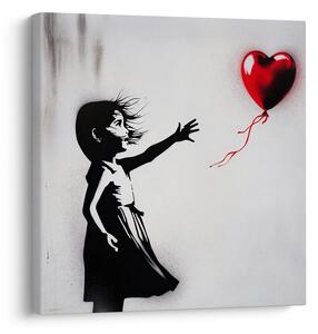 Obraz srdce ve větru street art