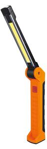 SOLIGHT Multifunkční nabíjecí LED lampa 500lm + 70lm, COB, Li-Ion, USB, černooranžová