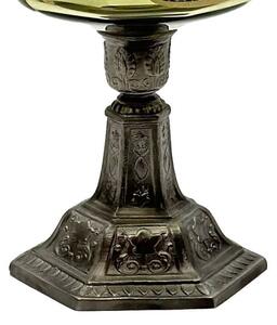 Petrolejová lampa LUDMILA 42 cm lesní zelená