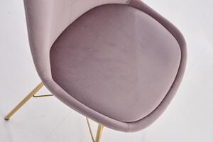 Jídelní židle SCANDINAVIA RETRO II tmavě růžová / zlatá skladem