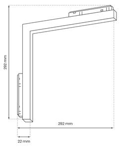 LED Svítidlo do lištového systému MAGNETIC TRACK L-DOWN LED/24W/48V 3000K černá
