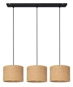 Lustr na lanku ALBA 3xE27/15W/230V hnědá/černá
