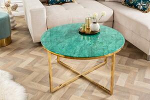 Konferenční stolek ELEGANCE GREEN 80 CM zelený mramorový vzhled Nábytek | Obývací pokoj | Konferenční stolky | Všechny konferenční stolky