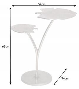 Odkládací stolek GINKGO TWO LEAFS 56 CM stříbrný Nábytek | Doplňkový nábytek | Odkládací stolky