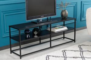 Televizní stolek DURA STEEL 120 CM černý kov Nábytek | Obývací pokoj | Televizní stolky