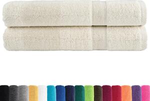 Premium ručníky SOLUND 2 ks krémové 80 x 200 cm 600 g/m²