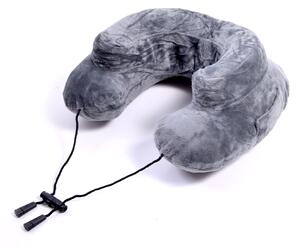 Aga Nafukovací cestovní polštář Šedý