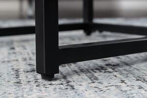 2SET odkládací stolek ELEGANCE BLACK SQUARE 40 CM bílý mramorový vzhled Nábytek | Doplňkový nábytek | Odkládací stolky