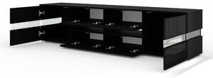 BIM Televizní stolek VIPER, černý mat/černý lesk