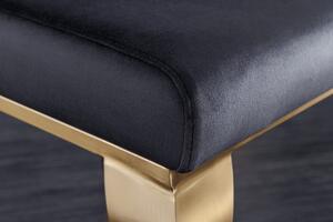Černá sametová židle Modern Barock