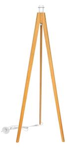 Stojací lampa HELEN 1xE27/15W/230V krémová/zlatá/dub