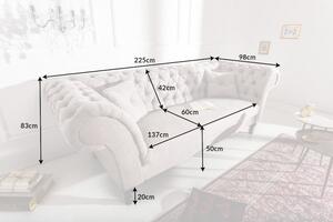 Pohovka PARIS 225 CM greige plochá tkanina Nábytek | Obývací pokoj | Sedací soupravy a pohovky | Pohovky | Všechny pohovky
