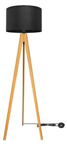 Stojací lampa ALBA 1xE27/15W/230V černá/dub