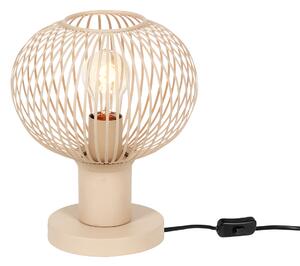 Moderní drátěná stolní lampa béžová 23 cm - Gila