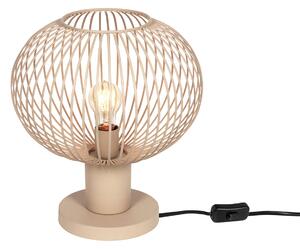 Moderní drátěná stolní lampa béžová 33 cm - Gila