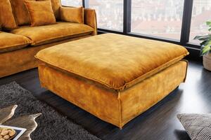 Luxusní taburet HEAVEN 100 CM tmavě žlutý samet Nábytek | Doplňkový nábytek | Taburety