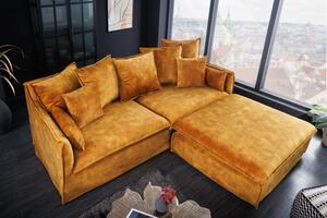 Luxusní pohovka HEAVEN 3M tmavě žlutá samet Nábytek | Obývací pokoj | Sedací soupravy a pohovky | Pohovky | Všechny pohovky