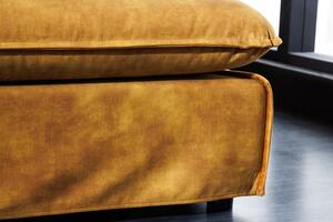 Luxusní taburet HEAVEN 100 CM tmavě žlutý samet Nábytek | Doplňkový nábytek | Taburety