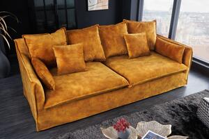 Luxusní pohovka HEAVEN 3M tmavě žlutá samet Nábytek | Obývací pokoj | Sedací soupravy a pohovky | Pohovky | Všechny pohovky