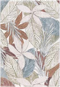 Moderní kusový koberec Ragolle Argentum 63727 5240 Listy rostlin krémový vícebarevný Rozměr: 80x150 cm