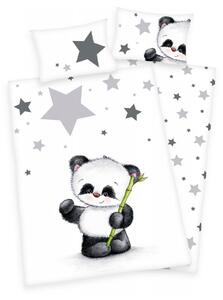 Herding Dětské povlečení do postýlky Jana Star Panda, 135 x 100 cm, 40 x 60 cm