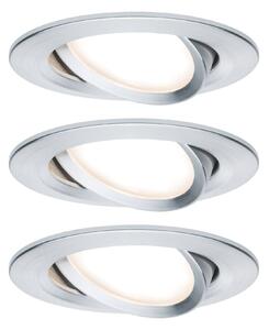 Paulmann 93451 Nova vestavné svítidlo, LED, LED, 18 W, Hliník (soustružený), sada 3 ks