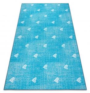 Balta Dětský kusový koberec HEARTS Srdíčka Modrý Rozměr: 150x250 cm