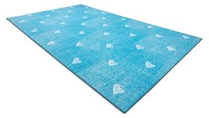 Balta Dětský kusový koberec HEARTS Srdíčka Modrý Rozměr: 100x150 cm