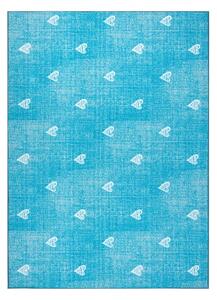 Balta Dětský kusový koberec HEARTS Srdíčka Modrý Rozměr: 100x150 cm