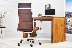 Antická kávová kancelářská židle Big Deal 107-117 cm