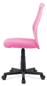 Dětská kancelářská židle na kolečkách Autronic KA-V101 PINK – bez područek, růžová
