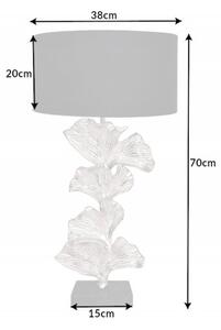 Stříbrná stolní lampa Gingko 70 cm