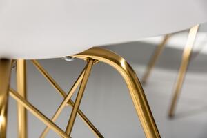 Jídelní židle SCANDINAVIA RETRO bílá / zlatá skladem