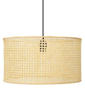 Lustr na lanku ALBA 2xE27/15W/230V ratan/černá