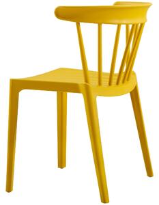 Barová stolička BLISS plastová žlutá WOOOD