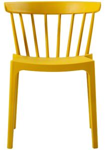 Barová stolička BLISS plastová žlutá WOOOD