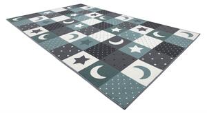 Balta Dětský kusový koberec STARS Hvězdy Modrý Šedý Rozměr: 200x200 cm