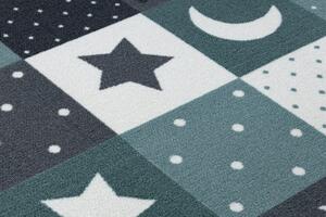 Balta Dětský kusový koberec STARS Hvězdy Modrý Šedý Rozměr: 200x200 cm